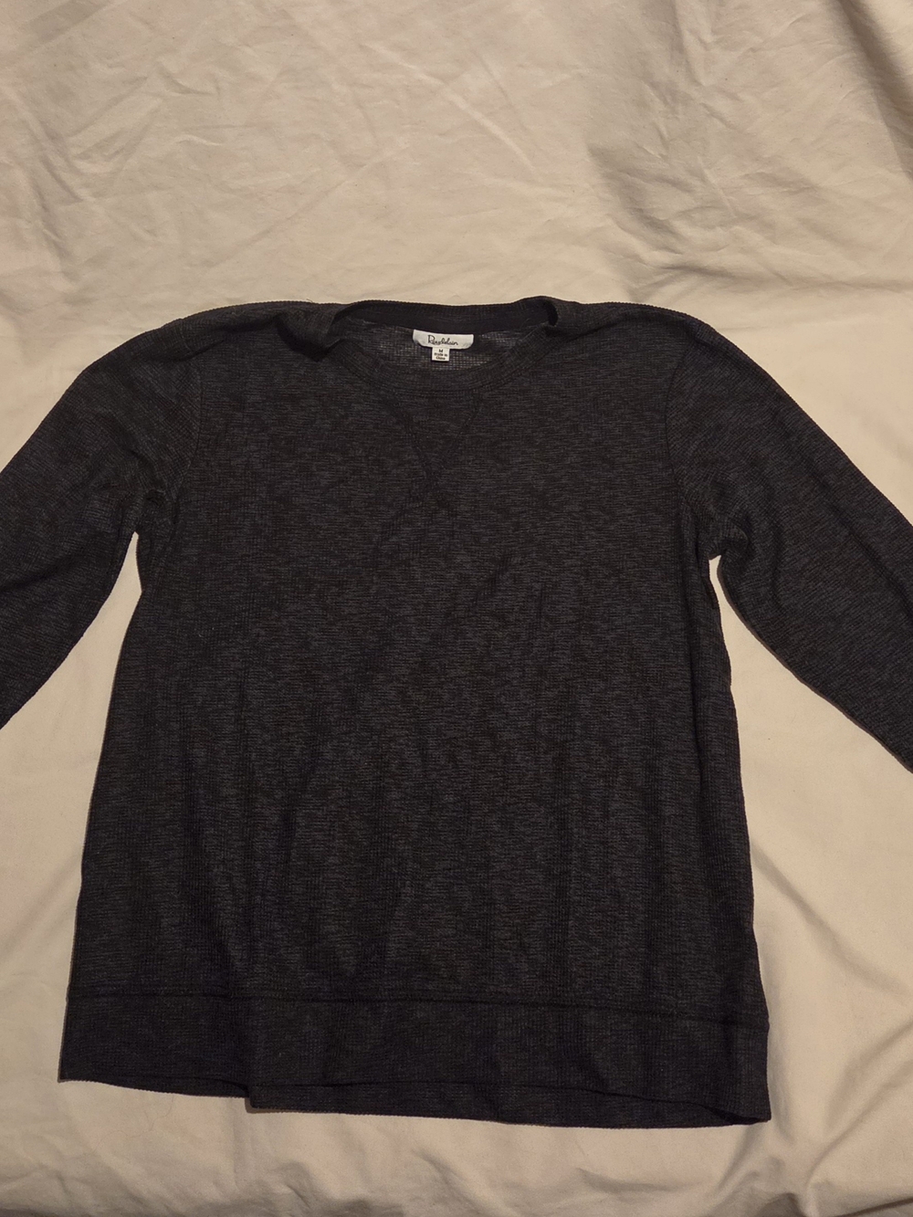 Roudelain Long Sleeve Charcoal Gray Women's Thermal Shirt Size Medium